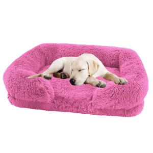 【並行輸入品】 Dog Bed for Car,Funny Fuzzy Dog Bed Car Seat Large Small Dogs,Pe