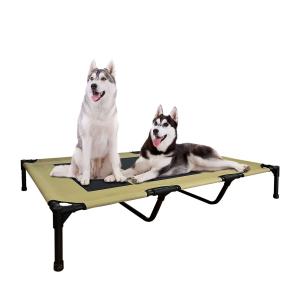 【並行輸入品】 Furhaven 防水冷却ジェル犬用ベッド 大型犬用 取り外し可能で洗えるカバー付き 最大95ポンドまでの犬用 屋内/屋外ロゴ