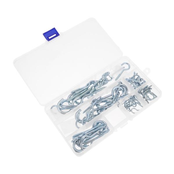 【並行輸入品】 Veemoon 80pcs Ring Hooks Set Heavy Duty Ce...