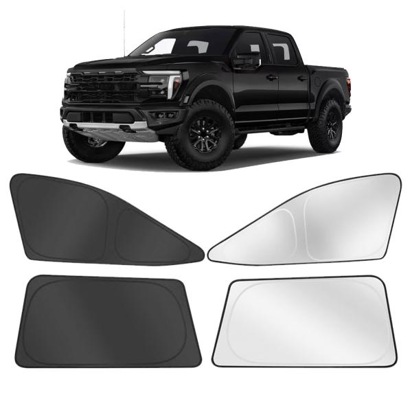 【並行輸入品】XHRING カーウィンドウシェードカバー リアサイド フォード F150 2021 ...