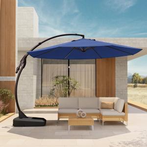 【並行輸入品】 Bed Bath & Beyond Outdoor Auto tilt Patio Market Umbrella with D