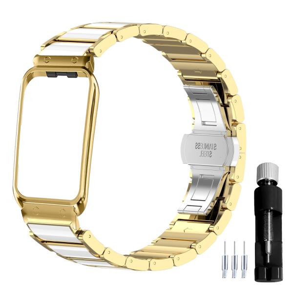 【並行輸入品】Gheper メタル&amp;セラミックスウォッチバンド compatible with Sa...