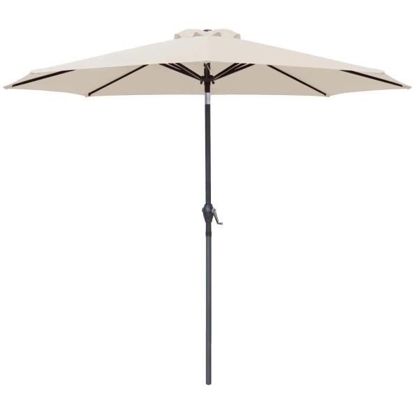 【並行輸入品】 Outdoor Beach Umbrella with Tilt Adjustmen...