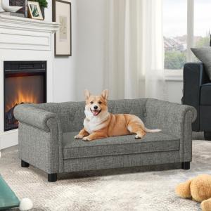 【並行輸入品】 Calming Pet Bed Round Fluppy Washable Medium Bed for Dogs No