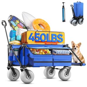【並行輸入品】 Minimeetall Colorful Collapsible Foldable Wagon Cart with Strapp