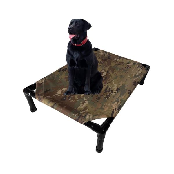 【並行輸入品】 FUZI Up Pup プレミアムレイズドドッグベッド 強力な金属フレーム付き ラグ...