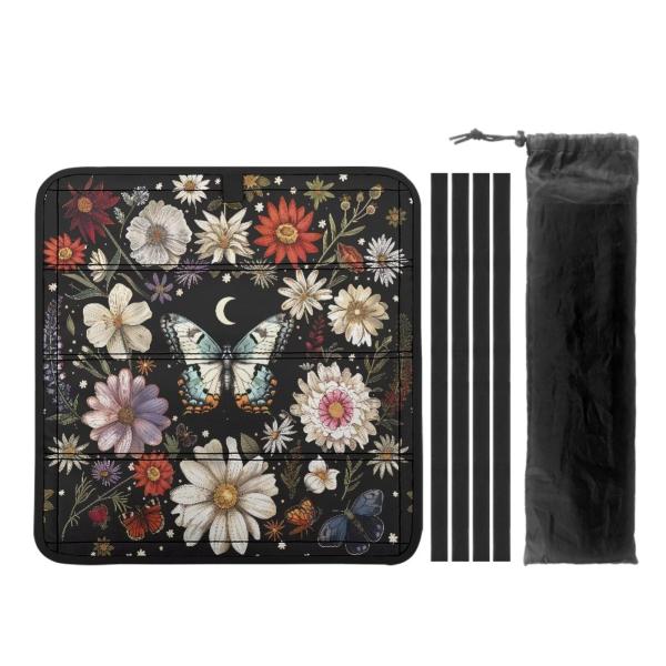 【並行輸入品】 Boatee Butterfly Flower Print RV Roof Vent...