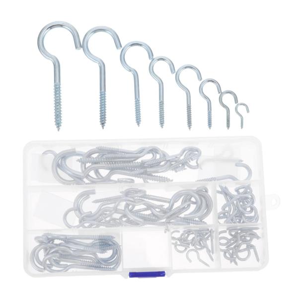 【並行輸入品】 Amosfun 80Pcs Screw Hooks Assortment Kit H...