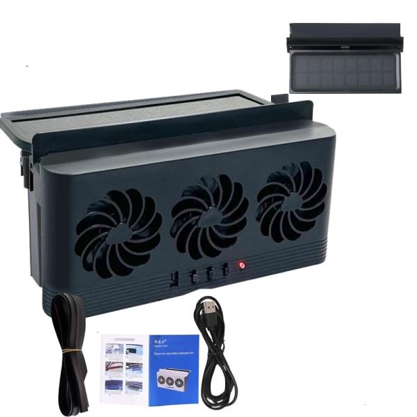 【並行輸入品】Ewqtg 2025 車用ソーラーファン、車用ソーラーパワーファン、太陽の下で車のイン...