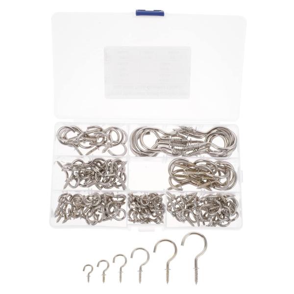 【並行輸入品】 LIFKICH 150Pcs Plated Screw Hooks Handy In...