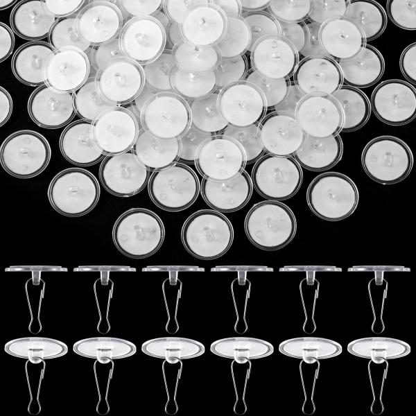 【並行輸入品】OIIKI 80個パック 自己粘着天井フック 吊り下げ用 ドリル不要 ダメージフリー ...