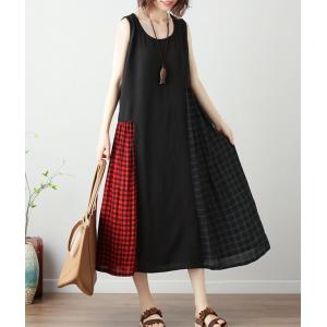 ノースリーブ ワンピース レディース きれいめ  ゆったり