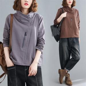 新作 トップス トレーナー風 レディース プルオーバー クルーネック 春秋  大人カジュアル スキニーパンツやワイドパンツで今っぽくコーデするのも◎