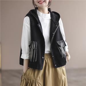 デニムベスト レディース トップス 春夏 ジレ 重ね着コーデに 色落ち