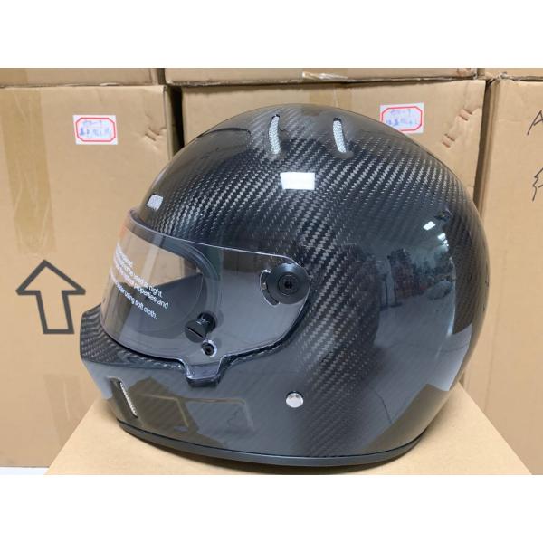 飾り用ヘルメット　CARBONFIBER　カーボンファイバー素材　飾り用フルフェイスヘルメット　AT...