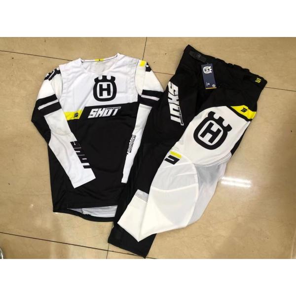 [Husqvana]　バイクウエア　メッシュ上下セット　ジャージセット　シャツ　春夏秋用　通気　ツー...