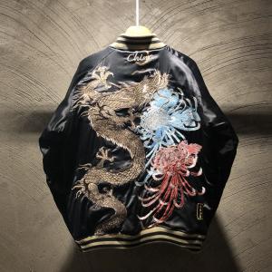 ゆきゆき♡ クランタータンブーケ　スカジャン　新品、襟お直し品 SUGAR CANE シュガーケーン MFSC × 港商 キルトサテン スカジャン