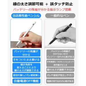 残量表示/傾き感知 タッチペン iPad ペン...の詳細画像3