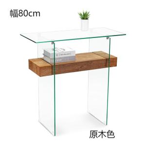 Newvalueガラスコンソールテーブル 収納...の詳細画像1