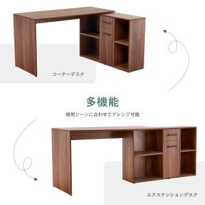 Newvalue多機能オフィスデスク L字型エ...の詳細画像4