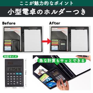 バインダー a4 文房具 二つ折り おしゃれ ...の詳細画像3