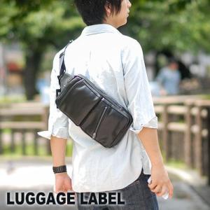 吉田カバン 吉田かばん ラゲッジレーベル LUGGAGE LABEL ボディバッグ ワンショルダーバッグ ELEMENT 021-01261 メンズ 人気 ギフト シンプル レザー 牛革｜newbag-w