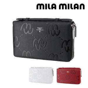 最大P+16% ミラ・ミラン 財布 バッグ スマートセルバッグ クラッチバッグ 長財布 ダブルファスナー mila milan ミオ 255213 メンズ レディース｜newbag-w