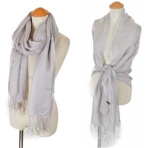 LOEWE ロエベ アナグラム マフラー ホワイト ウール モヘア レディース