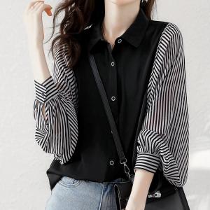 シャツブラウス 長袖 レディース 春夏秋 ゆったり 大きいサイズ 40代50代 きれいめ カジュアル おしゃれ 20代30代