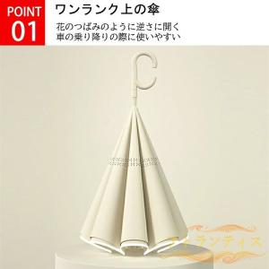 逆さま傘 日傘 傘 濡れない 反射テープ 自立...の詳細画像1
