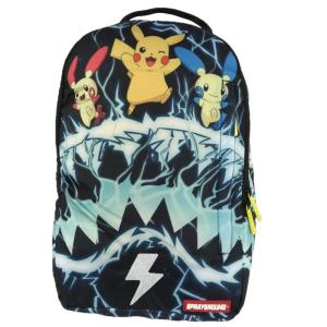 スプレイグラウンド ピカチュー ポケモン リュック メンズバッグ 水色 ライトブルー ポケモン かみなり ライトブルー 雷 ネオンシャーク マンガ アニメ Sprayground Pokemon Shark Bp142 Bp142 New Edition Hiphop