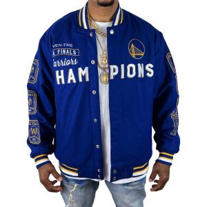 jhDesign WARRIORS バイカラー ジャケット ウォリアーズ バスケ ロゴ