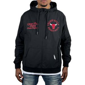 PRO STANDARD BULLS zip hoodie JACKET シカゴブルズ ジップアップ フーディー ジャケット NBA プロスタンダード 刺繍 黒 ブラック●jk662｜neweditionhiphop