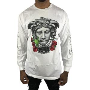 DGK ロングTシャツ EXQUISITE 白 ホワイト エクスキサイト 石像 長袖 スケーター メンズ 春秋冬●lt0313｜neweditionhiphop