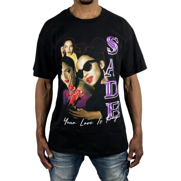 THREADS ON DEMAND Tシャツ SADE シャーデー シャーディー 半袖 黒 男女兼用...