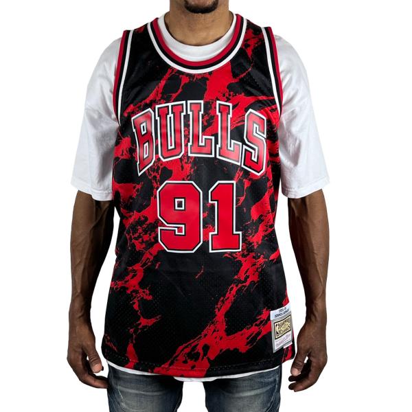 Mitchell&amp;Ness NBA TEAM MARBLE SWINGMAN JERSEY BULL...