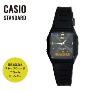 カシオ純正箱付 CASIO カシオ 腕時計 Classic クラシック AW-48HE-1A ブラック×ゴールド 海外モデル 送料無料｜newest