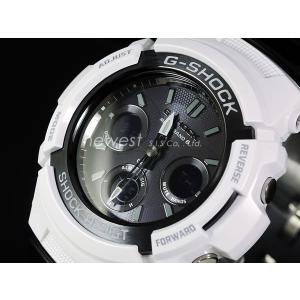 CASIO カシオ G-SHOCK G-ショック  電波 マルチバンド6 タフソーラー AWG-M100GW-7A ブラック×ホワイト 海外モデル 腕時計｜newest
