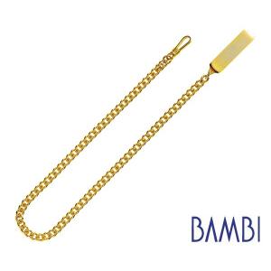 BAMBI バンビ 懐中時計 提げ鎖 チェーン BBJ1153G ゴールド 一二面取り メール便送料無料