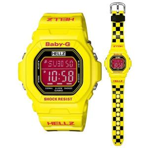 CASIO カシオ 腕時計 Baby-G ベビーG HELLZ ヘルツ コラボ BG-5600HZ-9 ブラック×イエロー 海外モデル｜newest