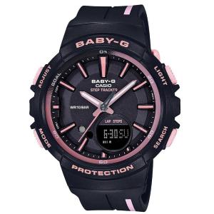 CASIO カシオ Baby-G ベビーG BGS-100 ~for running~ BGS-100RT-1A ブラック×ピンク 腕時計 レディース｜newest