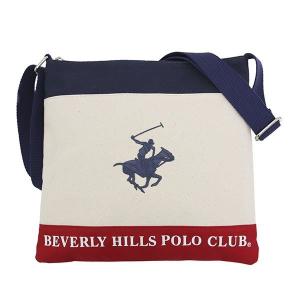 BEVERLY HILLS POLO CLUB ビバリーヒルズポロクラブ ショルダーバッグ 斜めがけ BHC002 アイボリー×ネイビー×レッド レディース 正規品 送料無料｜newest