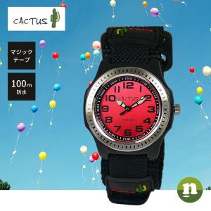 正規品 CACTUS カクタス キッズ KIDS CAC-45-M07 レッド×ブラック 子供用 腕時計｜newest