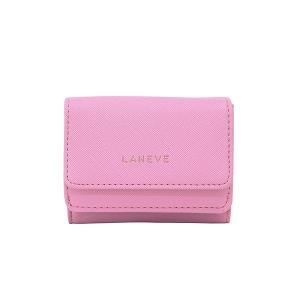 LANEVE ランイブ L56803 ピンク 三つ折り財布 ミニ財布 ミニウォレット コンパクト財布 小さい財布 レディース 正規品｜newest