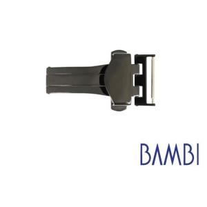 BAMBI バンビ 厚型対応Dバックル ZB0008 ブラック 18〜22mm メール便