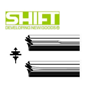SHIFT シフト GT-500 純正ワイパー用替えゴム(グラファイト・金具無し) GTタイプ 幅9...