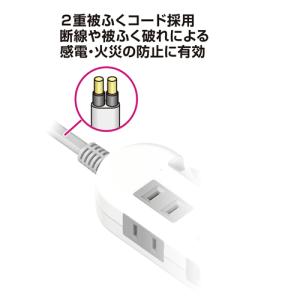 カシムラ AC電源スイッチ付きタップ USB-...の詳細画像4