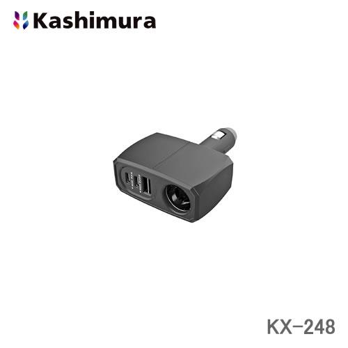 カシムラ ダイレクトタイプ増設ソケット DCx1 USB TYPE-Cx2 TYPE-Ax1 KX-...
