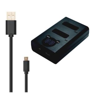 AHDBT-501 GoPro ゴープロ 用 [ デュアル ]  USB Type C 急速互換充電...