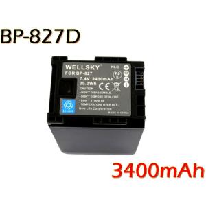 BP-827 BP-827D 互換バッテリー [ 純正充電器で充電可能 残量表示可能 純正品と同じよう使用可能 ] CANON キヤノン